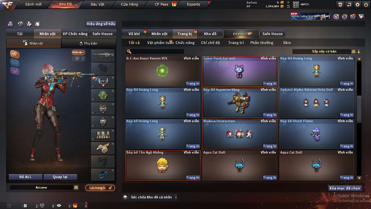 shop acc cf uy tin gia re